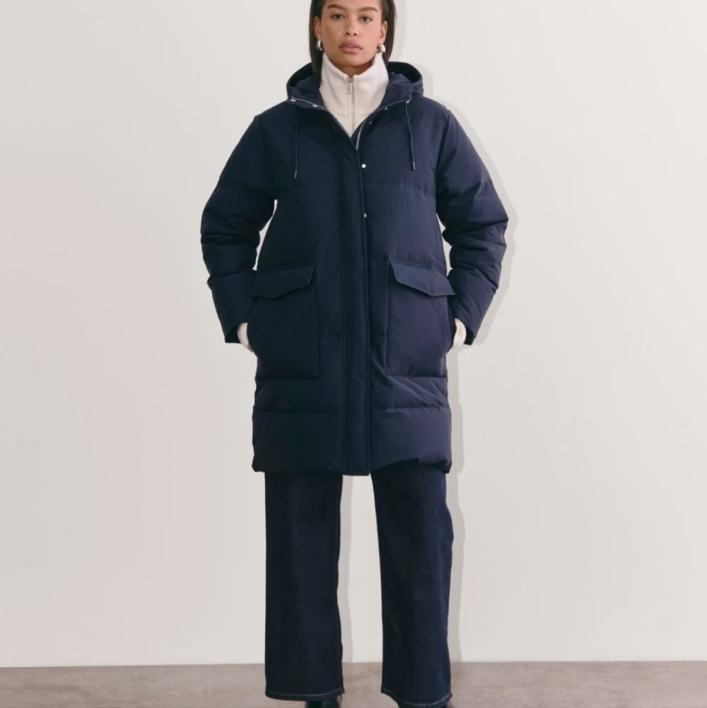 Everlane Dark Blue Hooded Jacket